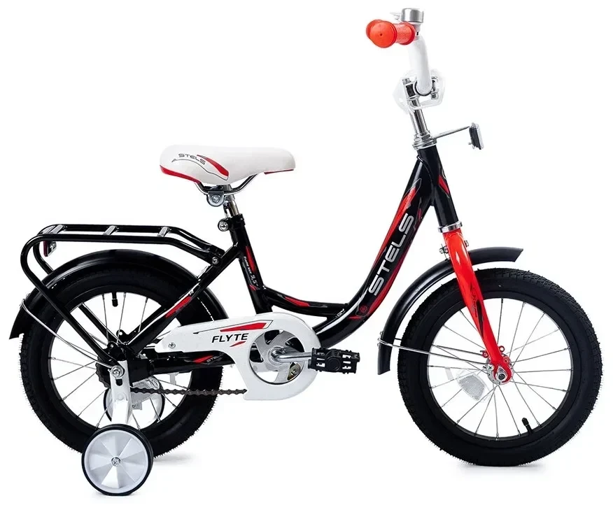 Детский велосипед Stels Flyte 14 Z011 2021 (черный/красный) - фото 1 - id-p198531976
