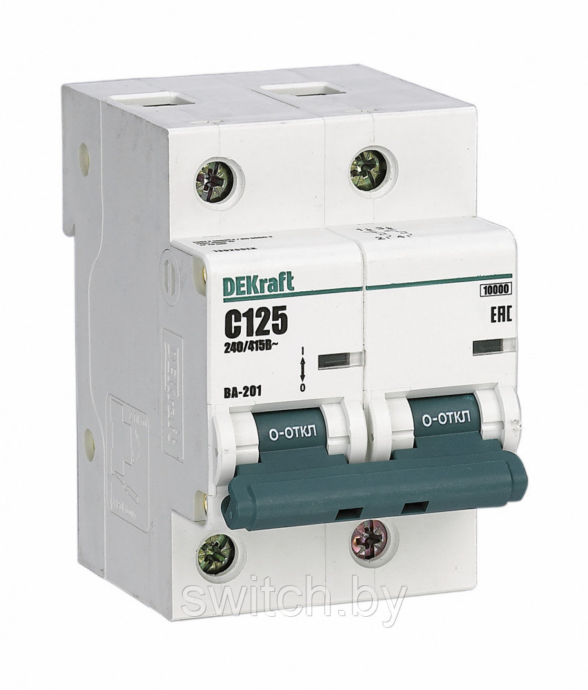 Автоматический выключатель DEKraft 2Р 100А х-ка D ВА-201 10кА 13018DEK ЗАКАЗ ДОСТАВКА 7 ДНЕЙ