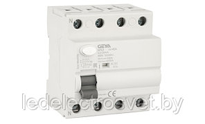 УЗО GYL9-4P-40A-30mA, 4P, 40A, 6 kA, 30mA, тип AC, 4M