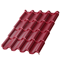 Металлочерепица МП Монтерроса-SL NormanMP (ПЭ-01-3005-0.5) RAL 3005 Красное вино
