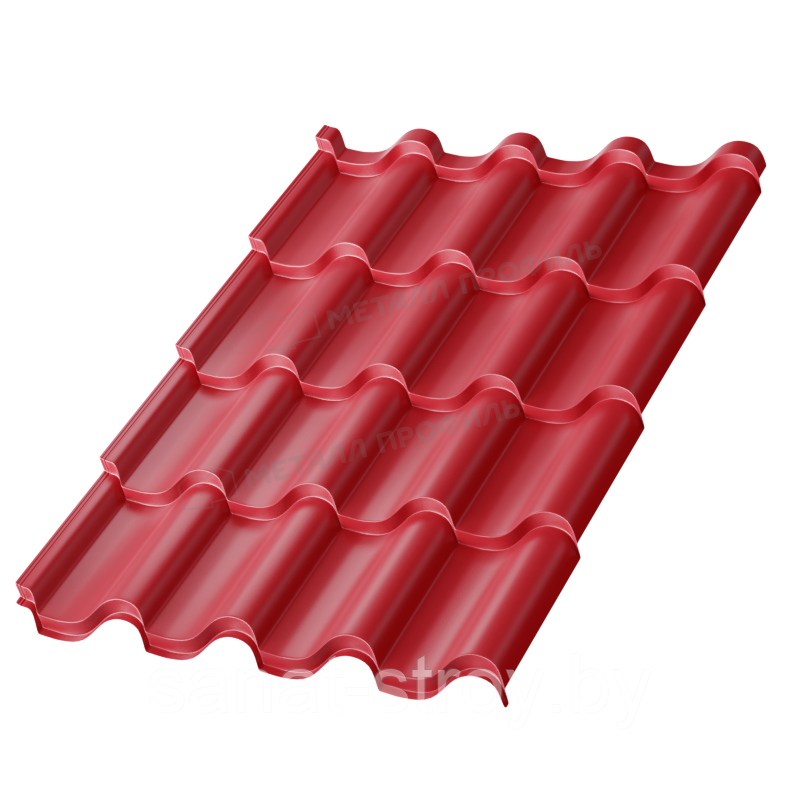 Металлочерепица МП Монтерроса-SL NormanMP (ПЭ-01-3011-0.5) RAL 3011 Коричнево-красный - фото 1 - id-p198588215