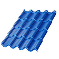 Металлочерепица МП Монтерроса-M NormanMP (ПЭ-01-5005-0.5) RAL 5005 Синий насыщенный