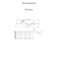 Металлочерепица МП Монтерроса-ML NormanMP (ПЭ-01-1014-0.5) RAL 1014 Слоновая кость