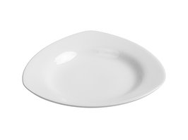 Тарелка глубокая керамическая, 225 мм, треугольная, серия Трабзон, белая, PERFECTO LINEA (Супер цена!)