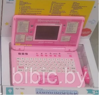 Детский компьютер ноутбук обучающий 7005 с мышкой Play Smart( Joy Toy ).2 языка, детская интерактивная игрушка - фото 6 - id-p198590549