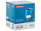Чайник электрический AKL-236 NORMANN (2200 Вт; 1,7 л; стекло; подсветка), фото 3