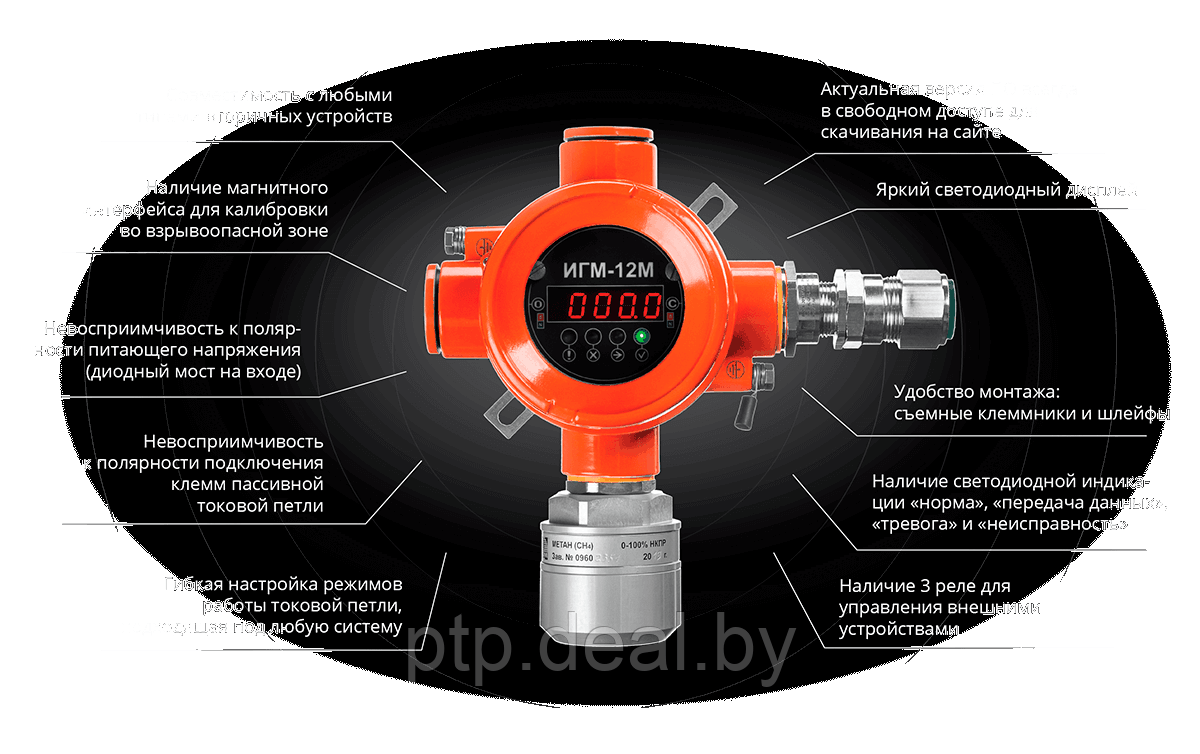 Стационарный прибор анализа утечек газа ИГМ-12М - фото 5 - id-p198592054