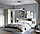 Кровать Бася КР 552 с закроватным модулем Стендмебель крафт серый/крафт белый, фото 2