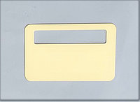 Бейдж для сублимации 76х51 мм, с окном 60х12 мм, золото глянец