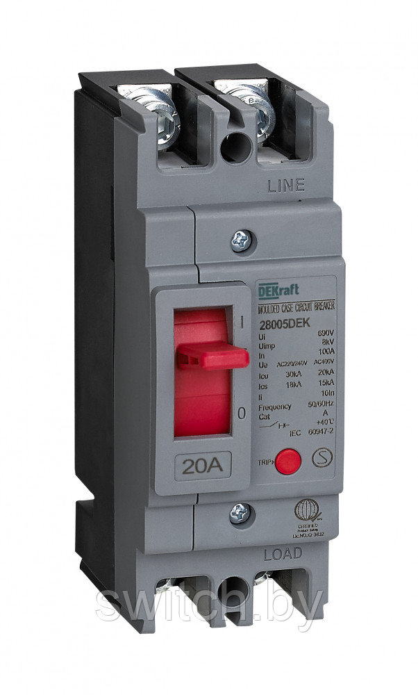 Силовой автоматический выключатель 2P 20A 20кА ВА-301 28005DEK - фото 1 - id-p198603673