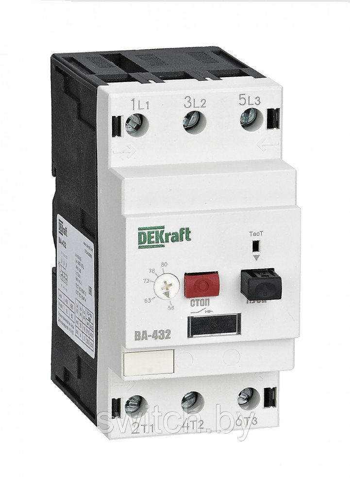 Автоматический выключатель защита двигателя DEKraft 3P 56-80A 35кА ВА-432 21242DEK В НАЛИЧИИ СО СКЛАДА В