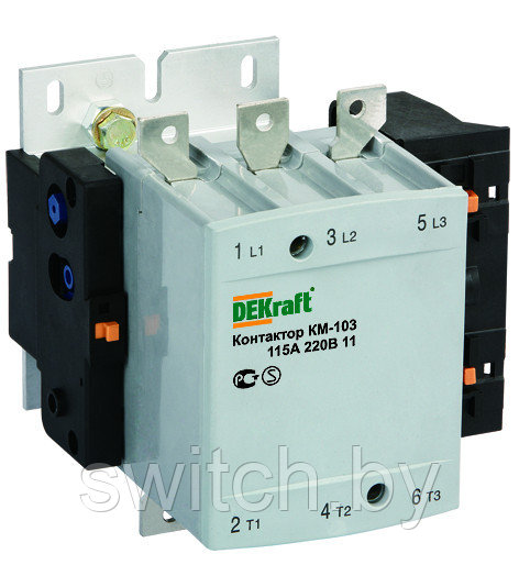 Контактор 150А 220В АС3 1НО+1НЗ КМ-103 DEKraft 22152DEK