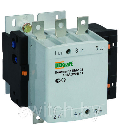 Контактор 225А 220В АС3 1НО+1НЗ КМ-103 DEKraft 22156DEK