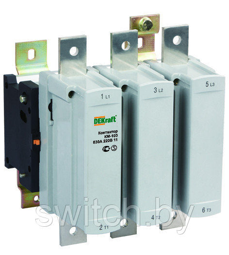 Контактор 500А 220В АС3 1НО+1НЗ КМ-103 DEKraft 22164DEK