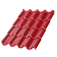 Металлочерепица МП Монтерроса-ML (PURMAN-20-3011-0.5) RAL 3011 Коричнево-красный