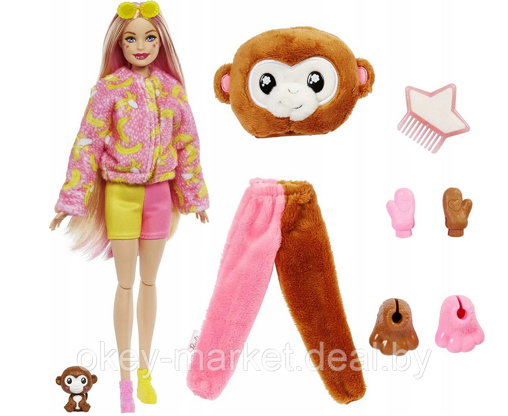 Кукла Barbie Cutie Reveal Обезьянка HKR01 - фото 6 - id-p198625643
