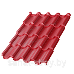 Металлочерепица МП Монтерроса-SL (VikingMP-01-3011-0.45) RAL 3011 Коричнево-красный