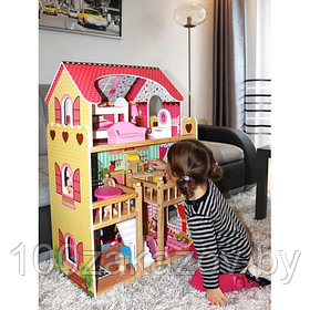 Большой кукольный домик для Барби «Country house»  Кукольный домик с мебелью