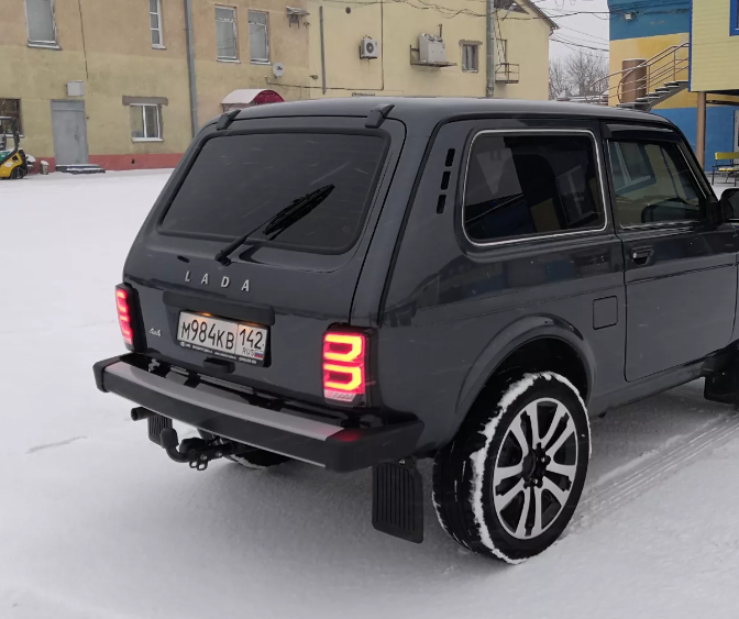 Тюнинг фонари задние LADA NIVA Лада Нива 2121 2131 21213, 21214 светодиодные Storm Black Line - фото 8 - id-p166944284