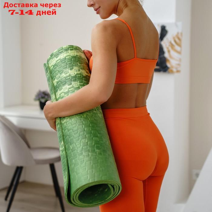 Коврик для йоги 183 х 61 х 0,7 см, двухцветный - фото 8 - id-p198559012