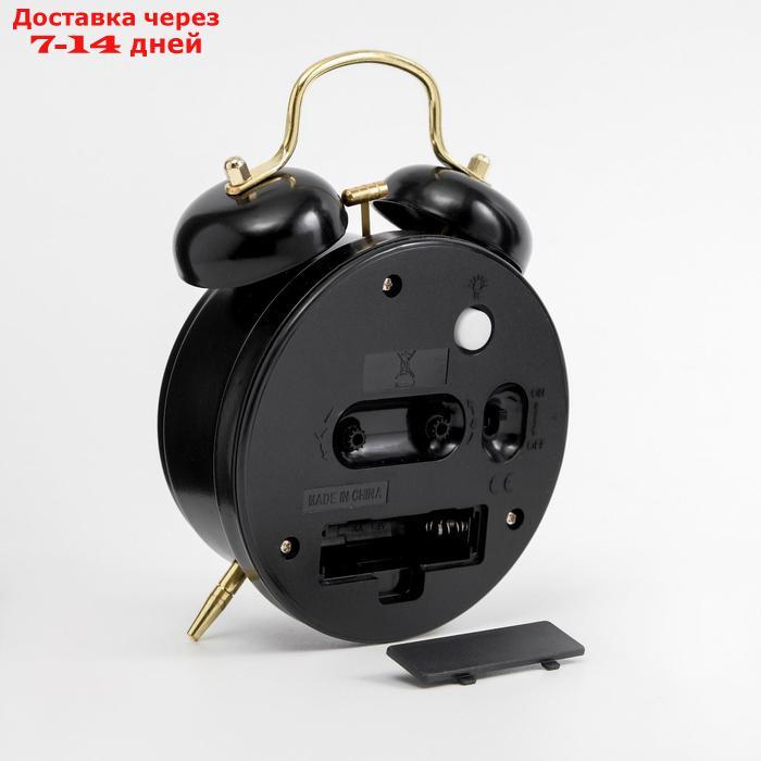 Будильник "Пеннант", с подсветкой, 17х11.5 см, черные - фото 3 - id-p198559618