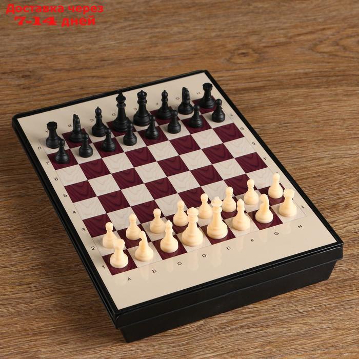 Игра настольная "Шахматы" с ящиком, магнитные в коробке 24х18 см - фото 1 - id-p198555776