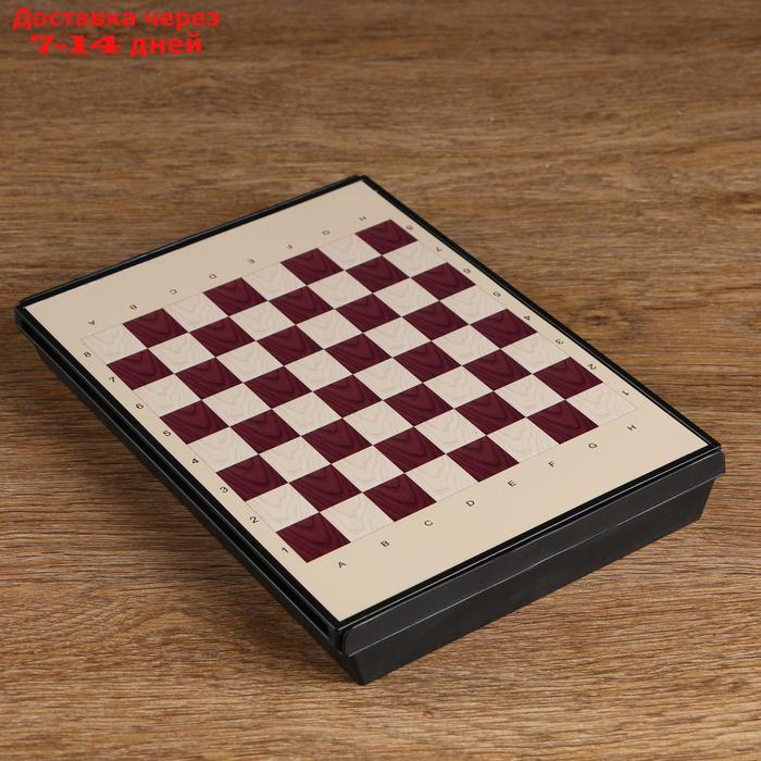 Игра настольная "Шахматы" с ящиком, магнитные в коробке 24х18 см - фото 8 - id-p198555776