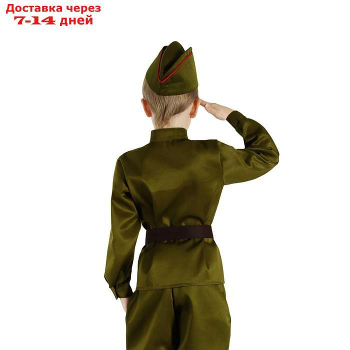 Костюм военного, гимнастёрка, пилотка, ремень, р-р 26, рост 104 см - фото 2 - id-p198555810