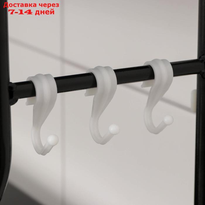 Стеллаж над стиральной машинкой 65×25×152 см, цвет чёрный - фото 5 - id-p198558443