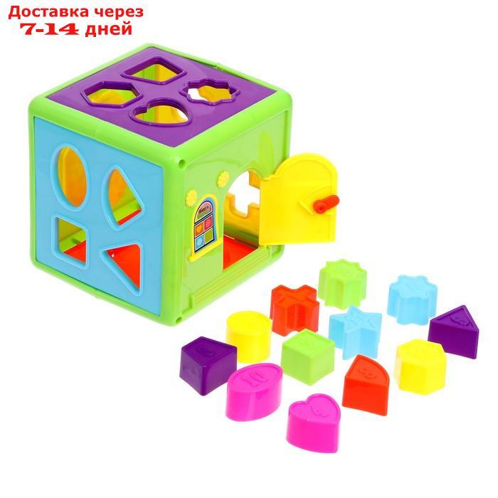 Развивающая игрушка сортер-каталка "Домик", цвета МИКС - фото 3 - id-p198559857