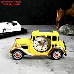 Будильник "Жёлтая машина", d=7 см, 3 ААА, 24х4х11 см