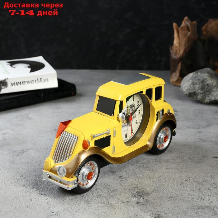 Будильник "Жёлтая машина", d=7 см, 3 ААА, 24х4х11 см - фото 2 - id-p198556458