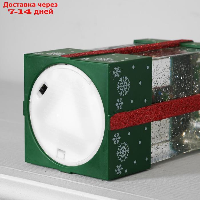 Фигура световая "Подарок зеленый", 10х10х19 см, USB, музыка, Т/БЕЛЫЙ - фото 3 - id-p198560074