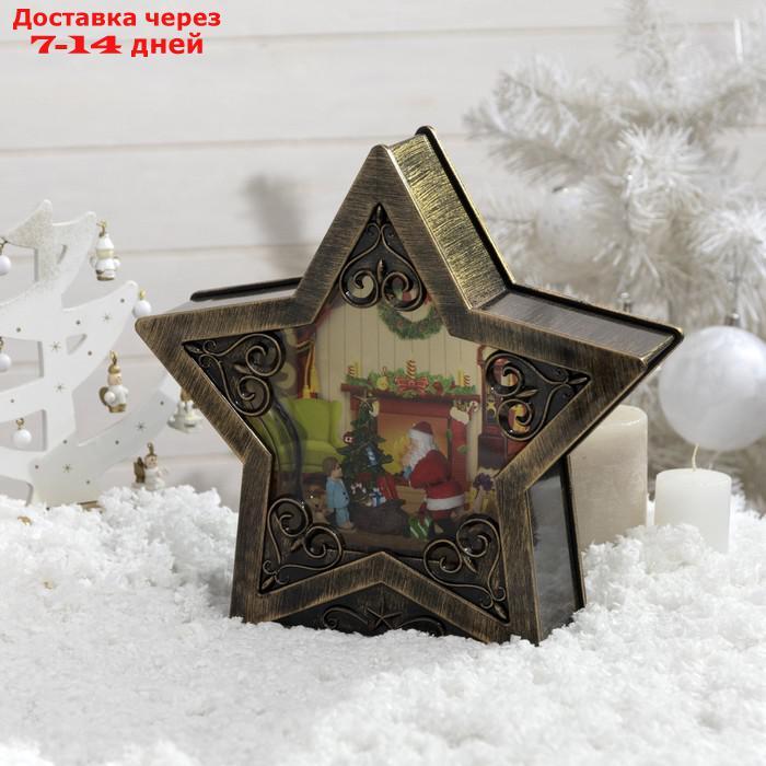 Фигура световая звезда "Дед Мороз с подарками", 26х7х26 см, USB, музыка, Т/БЕЛЫЙ - фото 2 - id-p198560082