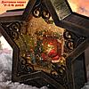Фигура световая звезда "Дед Мороз с подарками", 26х7х26 см, USB, музыка, Т/БЕЛЫЙ, фото 3