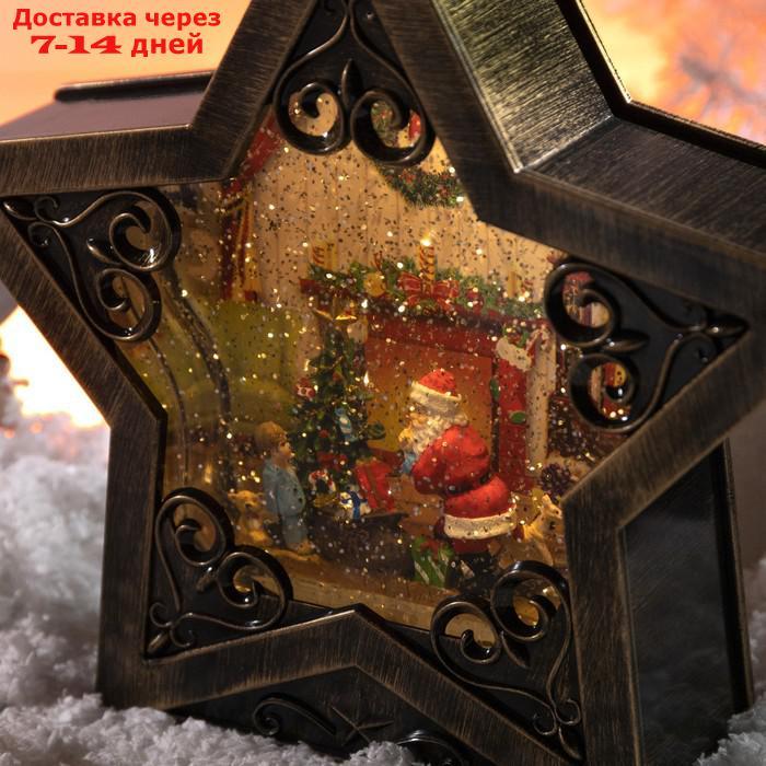 Фигура световая звезда "Дед Мороз с подарками", 26х7х26 см, USB, музыка, Т/БЕЛЫЙ - фото 3 - id-p198560082