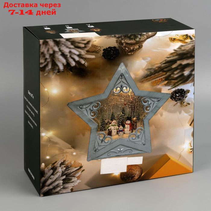 Фигура световая звезда "Дед Мороз с подарками", 26х7х26 см, USB, музыка, Т/БЕЛЫЙ - фото 5 - id-p198560082