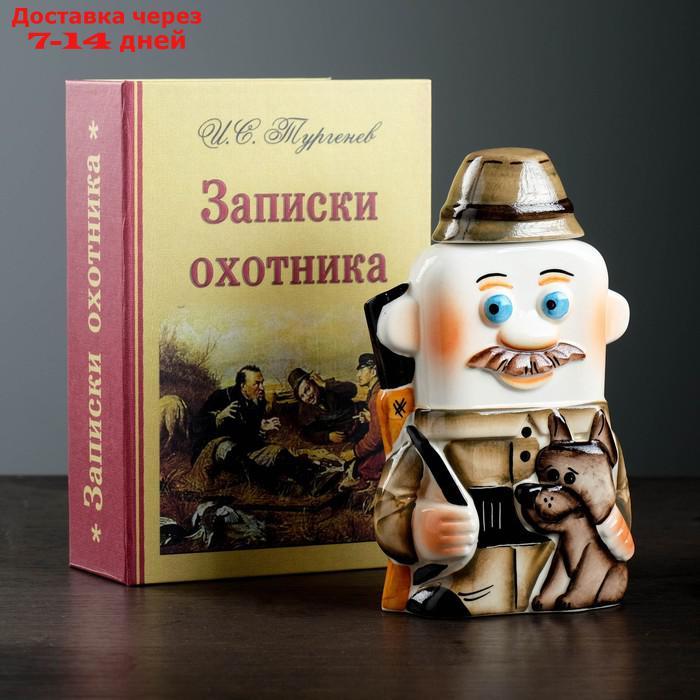 Штоф фарфоровый "Охотник", 0.35 л, в упаковке книге - фото 1 - id-p198560090