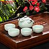 Набор для чайной церемонии "Тясицу", 8 предметов: чайник, 4 чашки, щипцы, салфеточка, подставка, фото 3