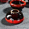 Набор для чайной церемонии "Лунное озеро", 7 предметов: чайник 150 мл, 6 пиал 50 мл, цвет красный, фото 3