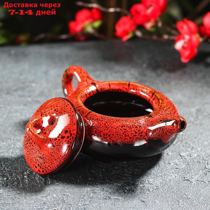 Набор для чайной церемонии "Лунное озеро", 7 предметов: чайник 150 мл, 6 пиал 50 мл, цвет красный - фото 6 - id-p198560101