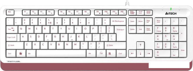 Клавиатура A4Tech Fstyler FK10 (белый/розовый), фото 2