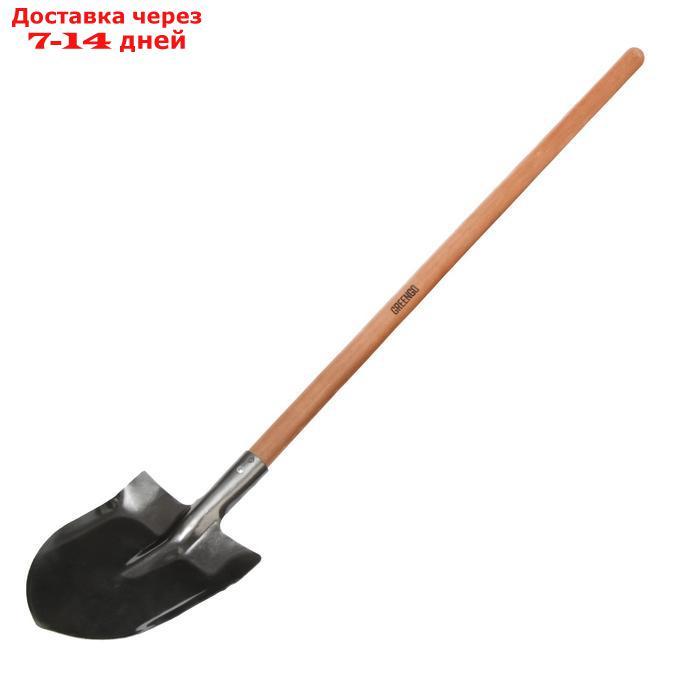 Лопата универсальная, с рёбрами жёсткости, деревянный черенок, "Премиум"