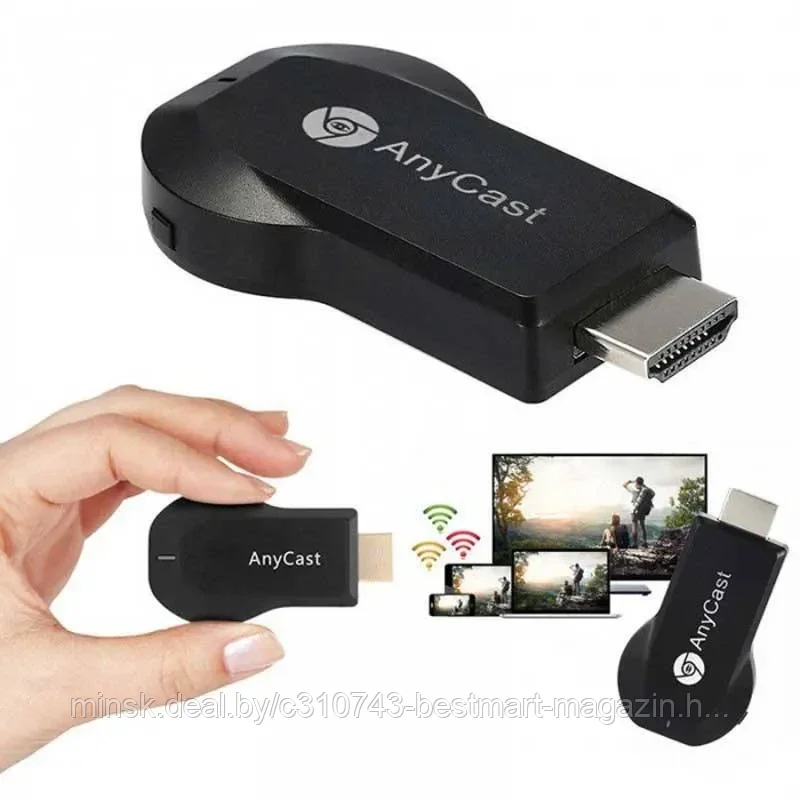 AnyCAST M9 Plus | 128MB | Беспроводной ТВ адаптер Wi-Fi ресивер | | Медиаплеер HDMI Display Dongle - фото 6 - id-p193152145