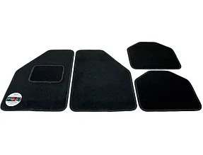 Коврики текстильные черные 4 штуки, 65х45 см, 43х32 см