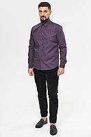 Мужская осенняя фиолетовая деловая рубашка Nadex 01-047411/204-22_182 индиго 46р.