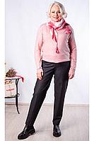 Женские осенние трикотажные черные деловые большого размера брюки Camelia 2226 4 62р.
