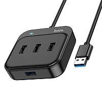 USB - Xaб Hoco HB31 1 порт USB 3.0 и 3 порта USB 2.0 1,2 м черный