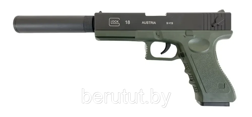 Glock 18 Детский пневматический пистолет с глушителем - фото 4 - id-p198721737