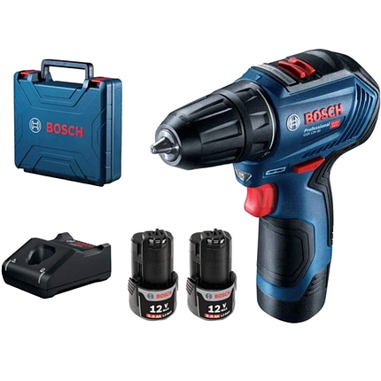 Дрель-шуруповерт бесщеточная Bosch GSR 12V-30 Professional (30 Нм, 2 АКБ 2 А/ч, кейс) 06019G9000, фото 2